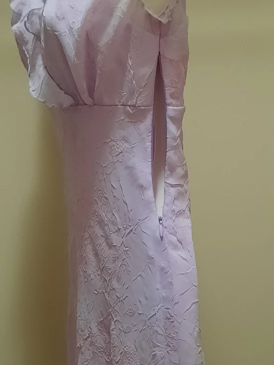 CDC Petite Lavender Ruffled V-Neck Cocktail Dress - Picture 5 of 10